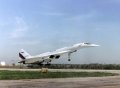 Tupolev Tu-144 Flying Laboratory lifts off runway