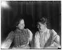  Katharine Wright and friend Harriet Silliman, half length, smiling and facing each other