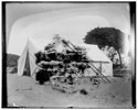  Closeup view of the Wright brothers' tent at Kitty Hawk, a half mile from Captain Tate's home. 