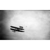 Two Wright transitional aircraft in flight.