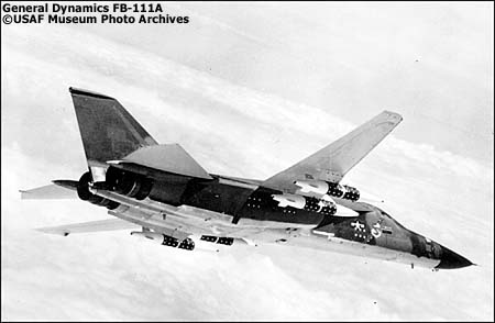 FB-111 loaded with 4 SRAMs