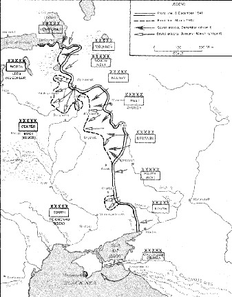Map of Soviet winter counteroffensives