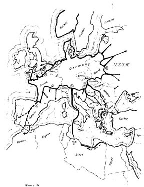 German operations and plans map