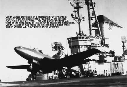 Plane taking off from USS Franklin Roosevelt