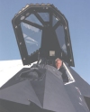 Lockheed's Ben Rich in an F-117