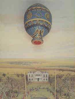 A Montgolfire rising over Paris