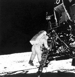 Buzz Aldrin on the moon