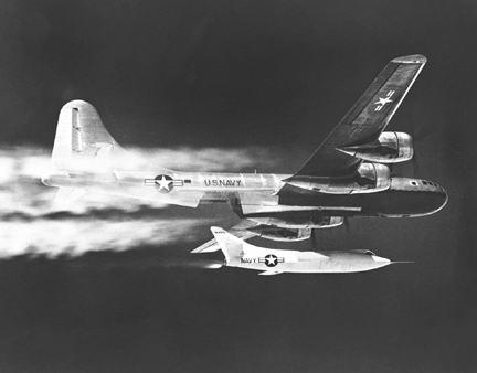 D-558-2 dropped from B-29 mothership