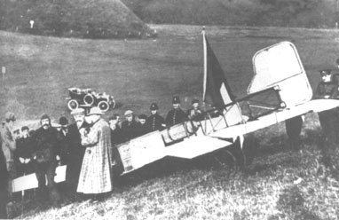 Bleriot becomes a celebrity when he lands in Dover