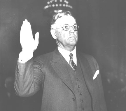 Walter Folger Brown being sworn in