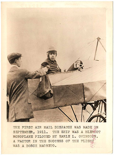 First Ovington mail flight