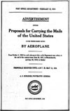 Proposal for carrying the mail by air