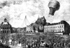The first balloon flight with passengers -a cock, a sheet, and a sheep - on September 19, 1783.