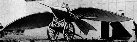 First photo of a fixed-wing aircraft. Jean-Marie LeBris' improved 