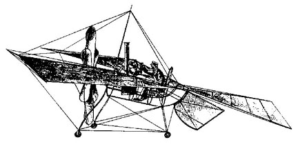 F&eacute;lix Du Temple's 1874 monoplane was the first powered aircraft in history to make even a brief hop with a man aboard.