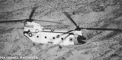 Piasecki's Flying Banana served as a forerunner to this Boeing-Vertol CH-47