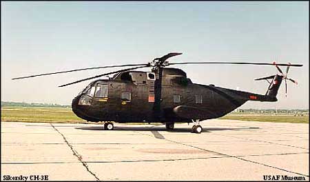 The Sikorsky CH-3E Jolly Green Giant was an updated CH-3C, which first saw service in Vietnam in 1963