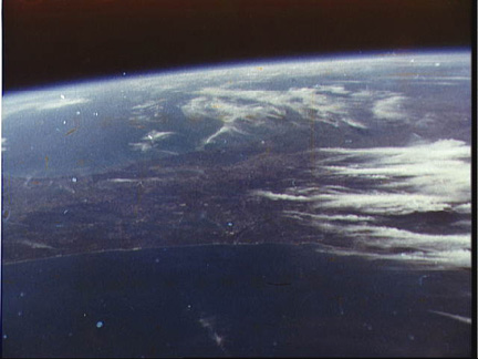 Earth from Glenn's spacecraft