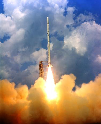 Scout launch vehicle lift off