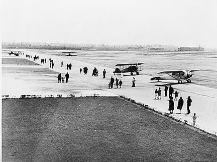 Boarding area at Cleveland Municipal Airport