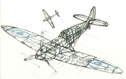 Preliminary sketch of plane's structure