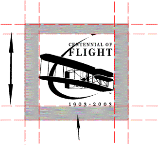 Logo size and spacing example