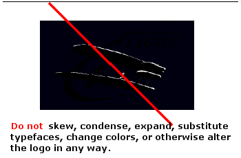example of incorrect logo usage