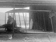 1901 Glider in hangar