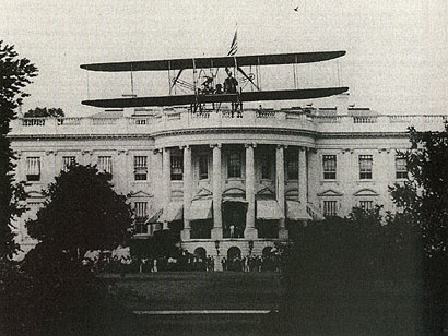 Atwood taking off from the White House
