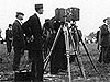 Orville Wright in front of a motion picture camera, Fort Myer, 1908Image credit: Wright State University